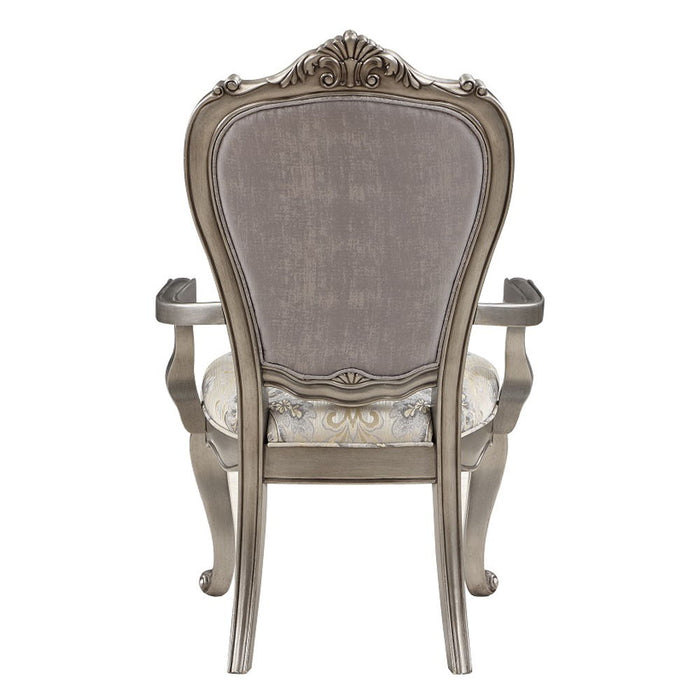 Ariadne - Arm Chair (Set of 2) - Velvet & Antique Platinum ACME