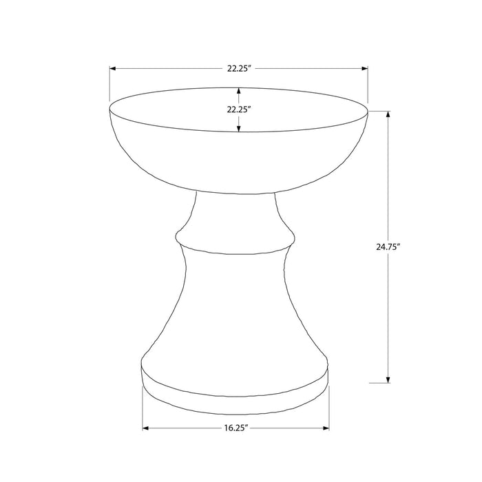 Round Accent Table, Indoor Outdoor - Black 8th Street