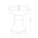 Round Accent Table, Indoor Outdoor - Black 8th Street