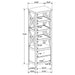 Delaney - 4 Shelf Bookcase With Top Storage Tower - White Furniture Max