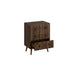 3 Drawer Dresser, Storage Cabinet With Vertical Grooves For Bedroom - Walnut Home Essentials