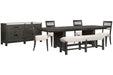 Plum Creek - 7 Piece Extendable Trestle Dining Table Set Magnussen Furniture