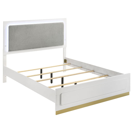 Sophia - Panel Bed With LED Headboard Furniture Max