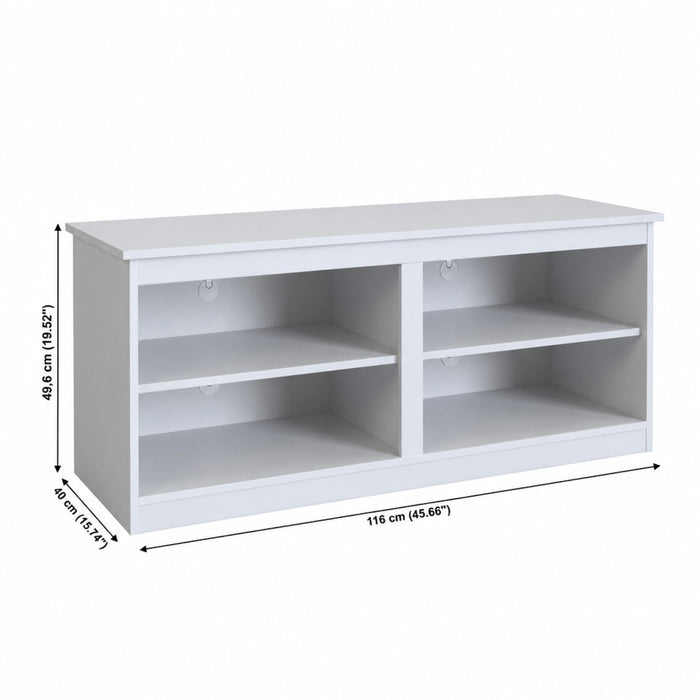 TV Stand For TVs Up To 50" With Open Shelves And Cable Management Home Essentials