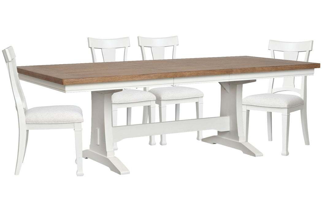 Kingston - Extendable Trestle Dining Table Set Magnussen Furniture