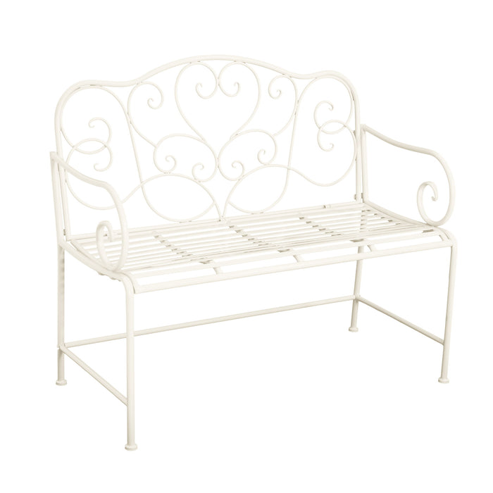 Sunnydaze - Outdoor Garden Bench - Matte White