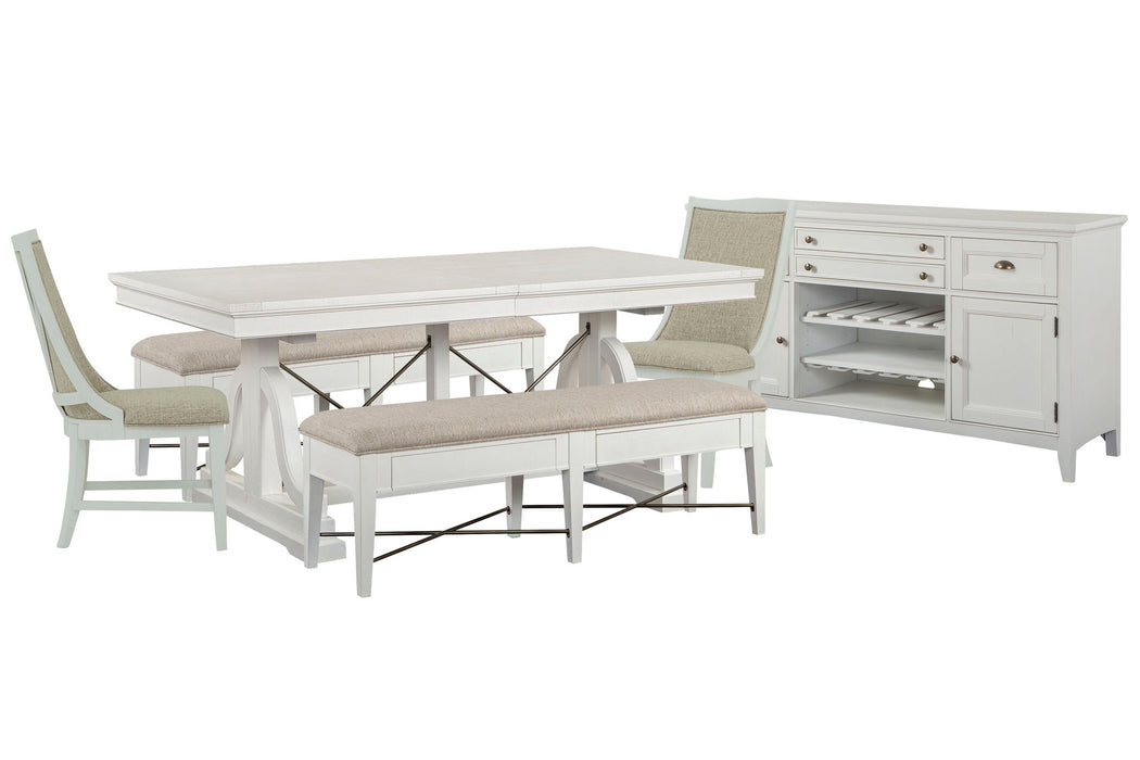 Heron Cove - Extendable Trestle Dining Table Set Magnussen Furniture