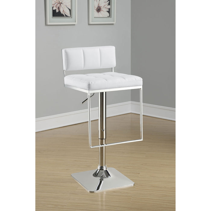 Alameda - Adjustable Bar Stool - White Furniture Max