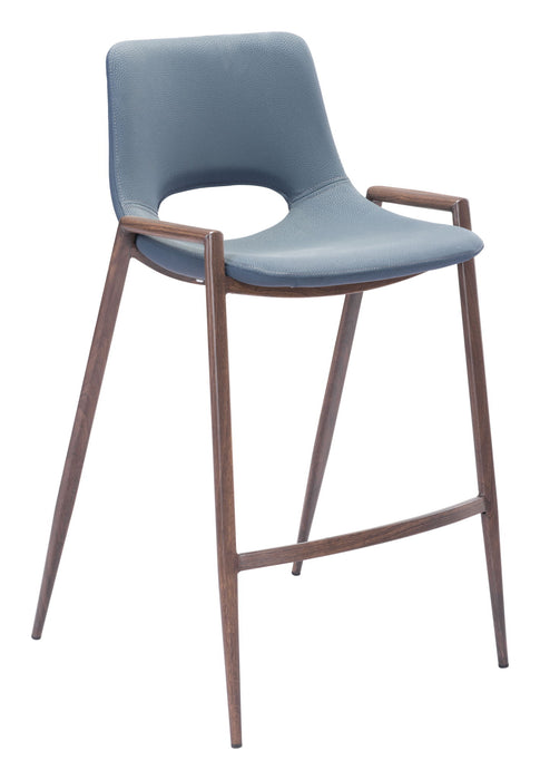 Desi - Counter Stool With Walnut Legs (Set of 2) Zuo Modern