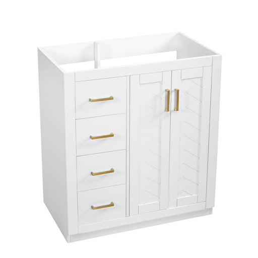 Retro Style Bathroom Vanity With 3 Drawers & Soft-Closing Doors Hearth and Haven