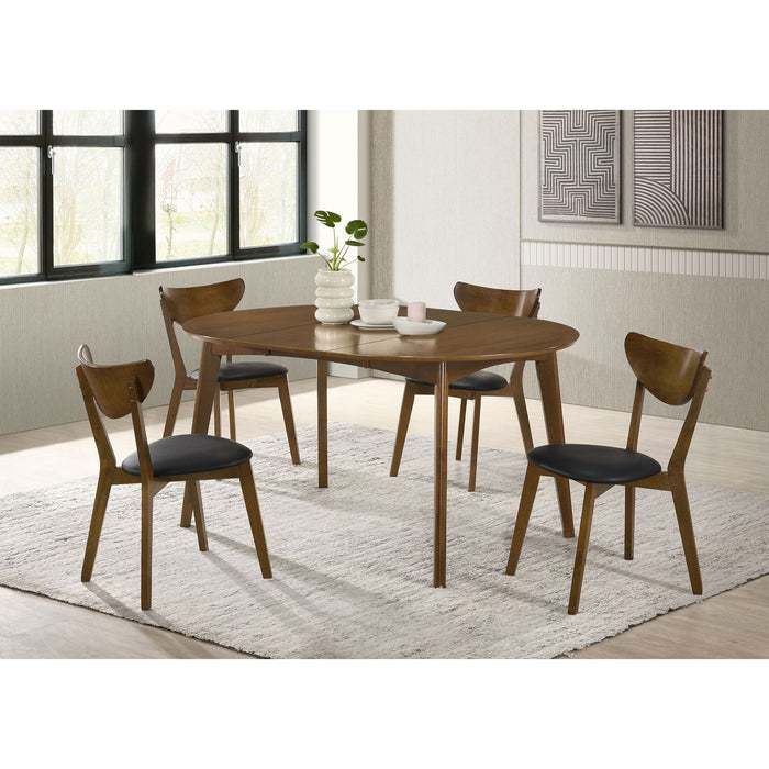 Linnea - 5 Piece Dining Set With Chairs - Dark Walnut Furniture Max