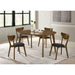 Linnea - 5 Piece Dining Set With Chairs - Dark Walnut Furniture Max