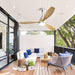 52" Integrated LED Ceiling Fan With Remote Control And Blades For Living Room Daily Nest