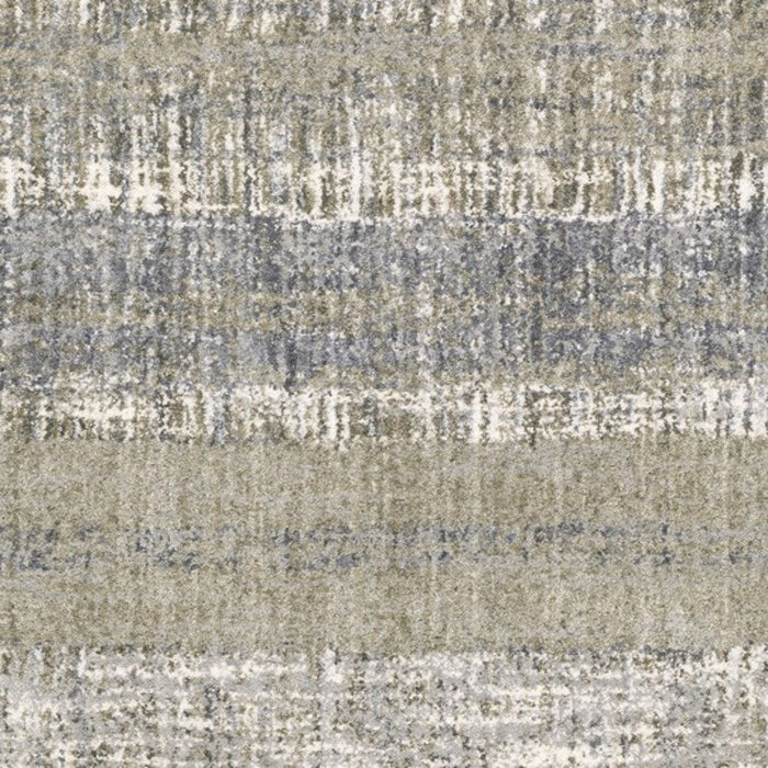 7' x 9' Abstract Lines Area Rug - Gray And Ivory