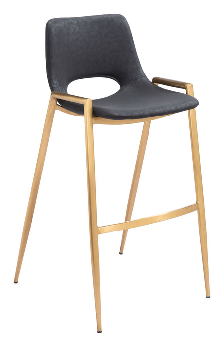 Desi - Barstool Chair With Gold Base (Set of 2) Zuo Modern