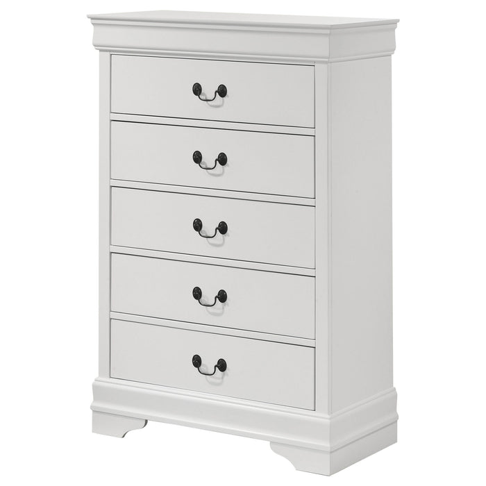 5 Drawer Bedroom Chest - White Furniture Max