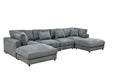 Upholstered Modular Sectional & Custom Configuration And Toss Pillows Home Essentials