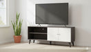 Amidon - TV Stand, With 2 Storage Shelves And 1 Cabinet US Pride