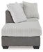 Clairette Court - Laf Corner Chaise - Alloy Benchcraft®