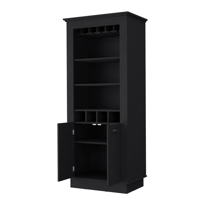 Bar Cabinet With Wine Storage - Black