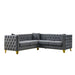 L-Shaped Corner Sofa, 5 Seater Sectional With Tufted Design Home Essentials