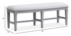 Charleston - Bench With Upholstered Seat - Gray Magnussen Furniture