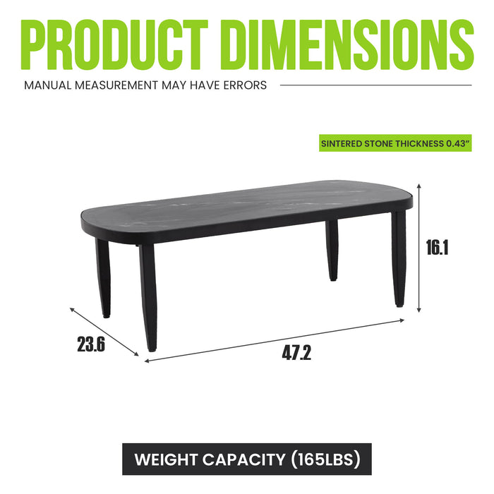 Outdoor Elegance Table, Rounded Corners Life Outside