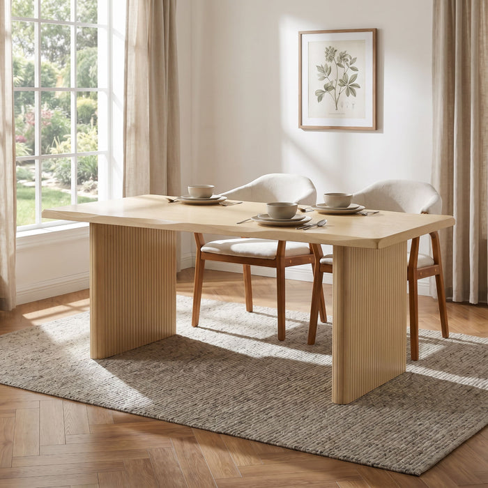 Rectangular Indoor Dining Table - Natural Noble House