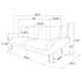 Logan - Flared Arm Sofa Sofa - Teal Blue Furniture Max