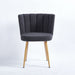 Modern Dining Chair (Set of 2) With Iron Tube Wood Color Legs, Shorthair Cushions And Comfortable Backrest, Suitable For Dining Room, Living Room, Cafe, Simple Structure Home Essentials