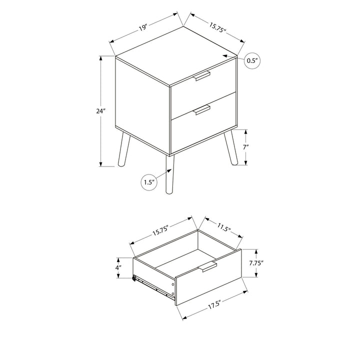Modern Accent Table With Storage Drawers 8th Street