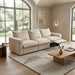 Plush Pillow Top Reclining Sofa, 3 Seat - Cream Beige Home Essentials