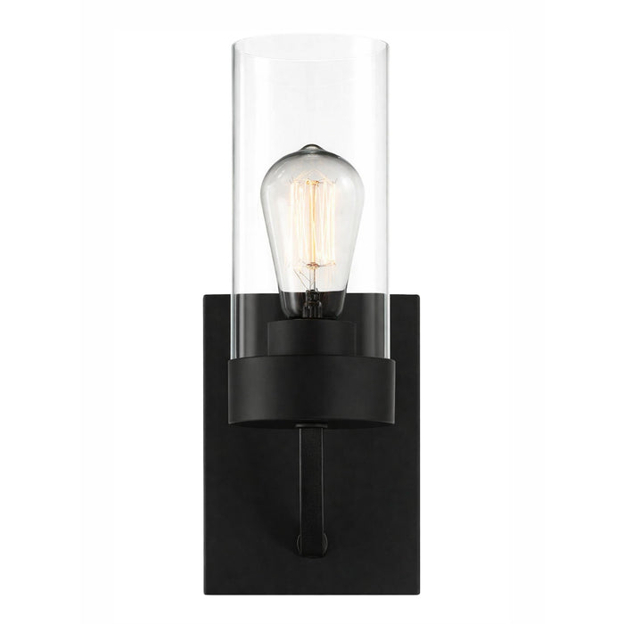 Zephyr - Single Light Sconce - Black / Clear Ashcroft Furniture