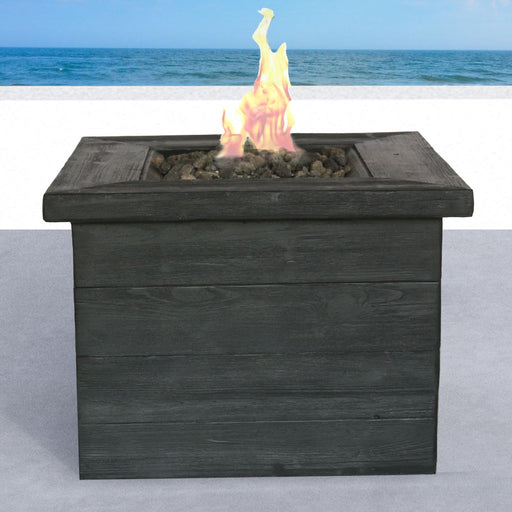 Fiber Reinforced Propane / Natural Gas Fire Pit Table - Charcoal LSI Patio Furniture