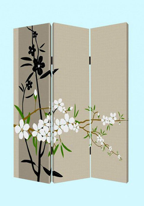 Wood Canvas Plum Blossom Screen - Multi Color