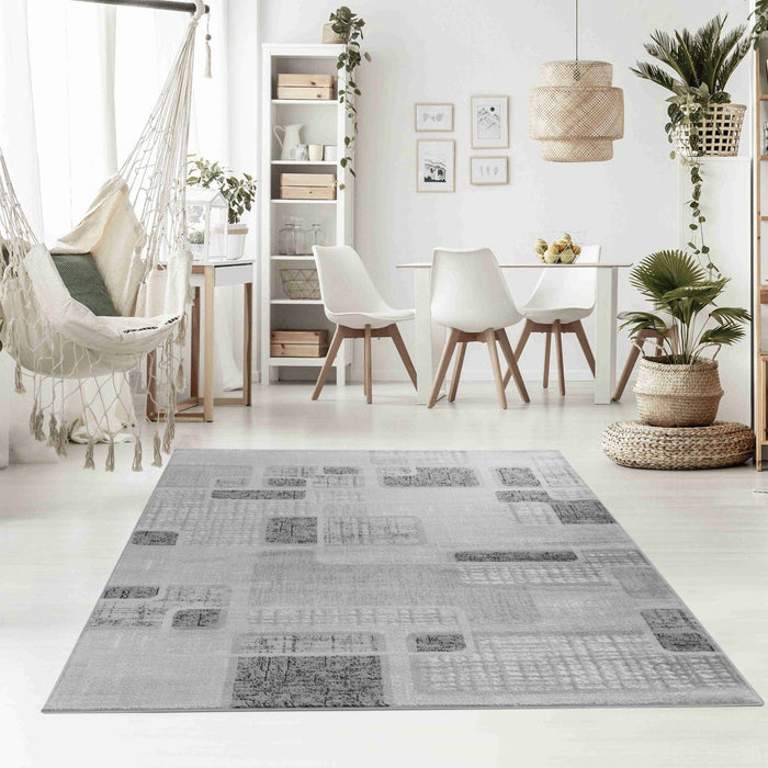 8' x 11' Geometric Area Rug - Gray