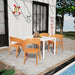 4 Piece Set Of Modern Designed Single Chairs With Long Table Home Essentials