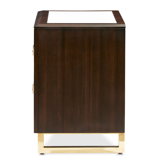 Belmont Place - Nightstand - White / Dark Brown