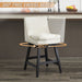 Upholstered Swivel Bar Stools With Ergonomic Design (Set of 2) - Cream White Home Essentials