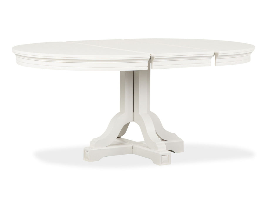 Willowbrook - Extendable 48" Round Dining Table - Egg Shell White Magnussen Furniture