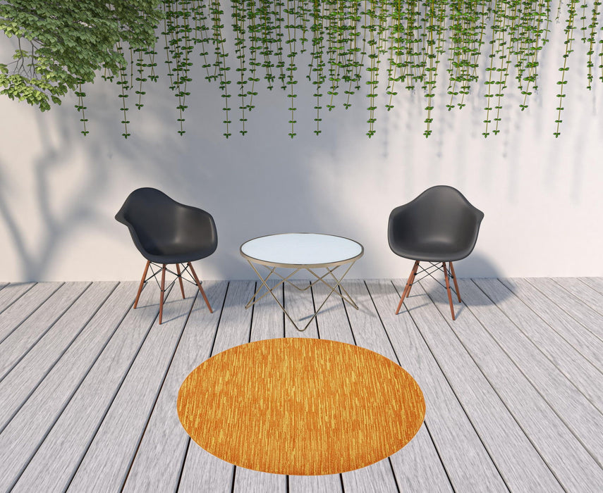 6' X 6' Round Non Skid Indoor / Outdoor Area Rug - Sunburst