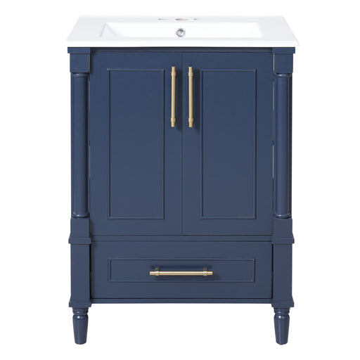 Bathroom Vanity With Ornate French Cylinder Legs, Soft Close Drawer Hearth and Haven
