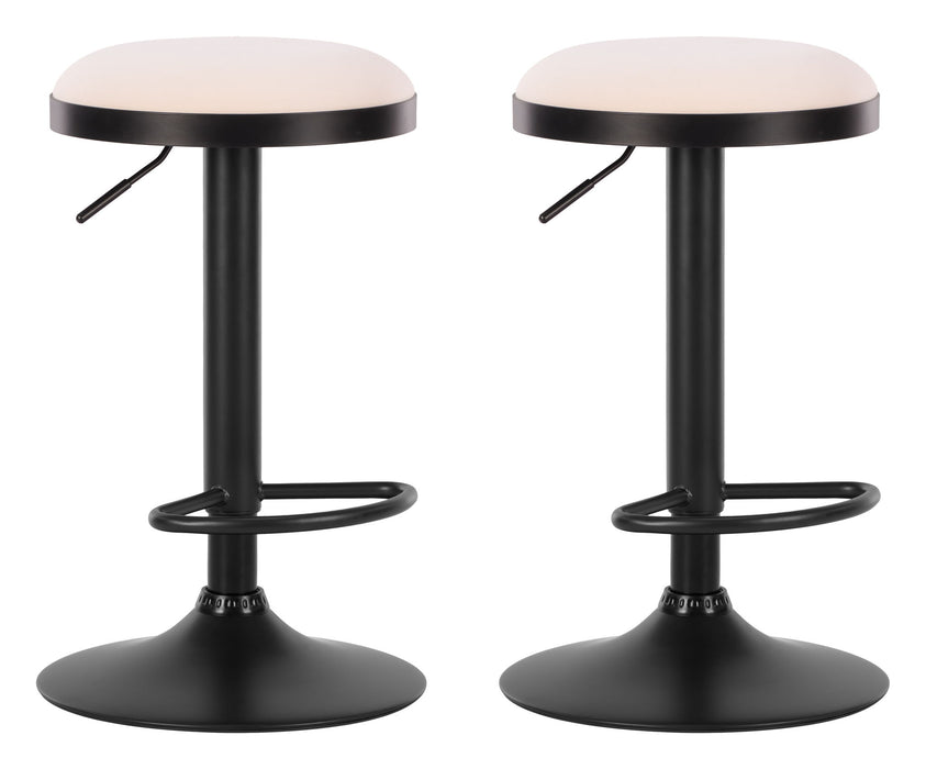 Rosco - Barstool (Set of 2) - White Zuo Modern