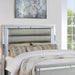 Bed With LED Lights, Tufted Headboard Home Essentials