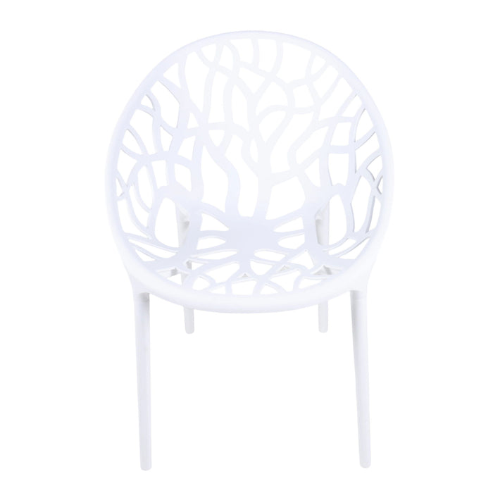 Dining Chair, Transparent Shell Design For Home (Set of 4) - White Home Essentials