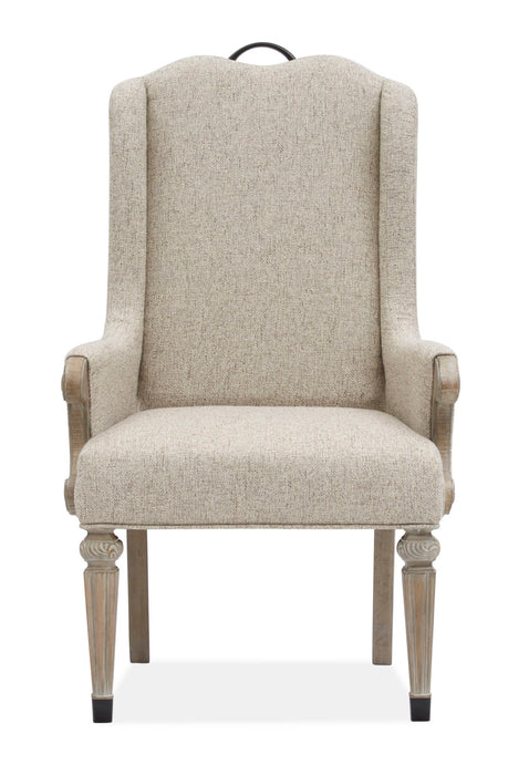 Marisol - Upholstered Host Arm Chair (Set of 2) - Fawn Magnussen Furniture