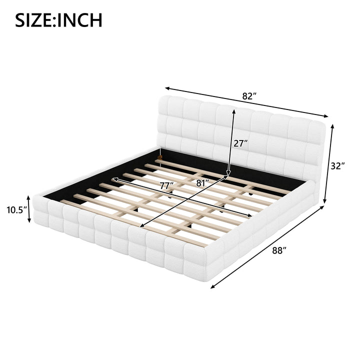 Upholstered Platform Bed With Headboard Dreamland