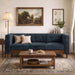 3 Seater Sofa With Square Arms, Tufted Pillow Back For Living Room Noble House