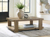 Flangren - Rectangular Cocktail Table - Light Brown Signature Design by Ashley®