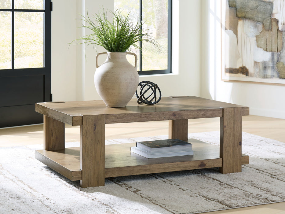 Flangren - Rectangular Cocktail Table - Light Brown Signature Design by Ashley®